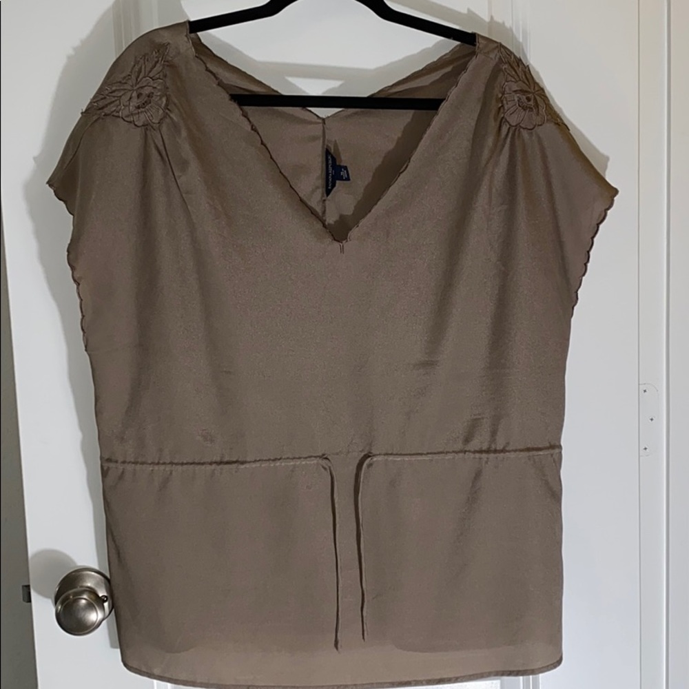 Gently used embroidered top by banana republic